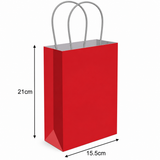 Red Party Gift Bag With Handles Small Gift Present Loot Favours Paper Bags