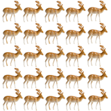 Reindeer Cake Topper Christmas Yule Log Cupcake 4cm Winter Decoration 1-24pc