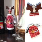 Christmas bottle cover reindeer jumper and topper