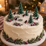 Robin Christmas Cake Topper Mini Plastic Yule Log Cupcake Bird Decoration 1-24pc