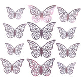 Rose gold butterfly 3d wall stickers