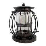 Small caged bird seed feeder