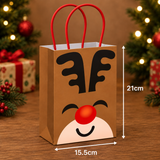 Christmas Gift Bags With Handles Rudolph Paper Party Bag