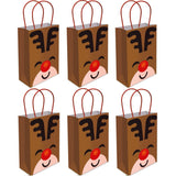 Rudolph Christmas Gift Bags Paper With Handles