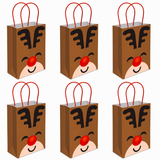 Christmas Gift Bags With Handles Rudolph Paper Party Bag
