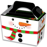 Snowman Christmas Treat Gift Box Kids Xmas Eve Party Bag Food Lunch Boxes