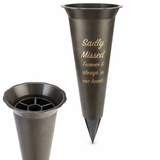 Grave Vase Spike Funeral Memorial Flower Pot Holder Loving Memory Container
