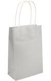 Silver small paper party gift bag