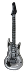 silver inflatable rock and roll guitar