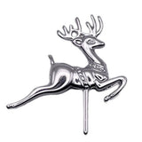 Silver reindeer cake topper