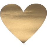 Gold Large heart scratch off stickers