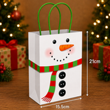Christmas Gift Bags With Handles Snowman Paper Party Bag