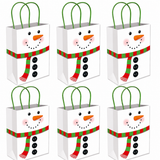 Christmas Gift Bags With Handles Snowman Paper Party Bag