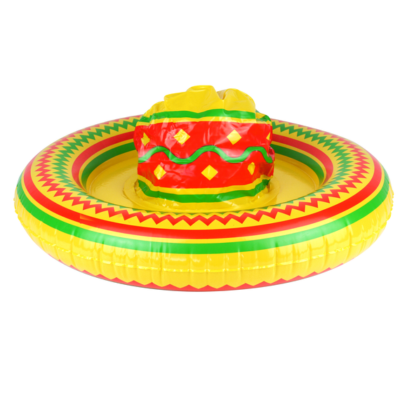 Inflatable sombrero hat for fancy dress