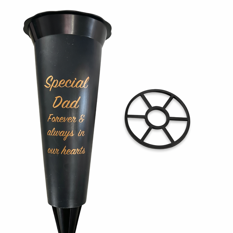 Grave Vase Spike Funeral Memorial Flower Pot Holder Loving Memory Container