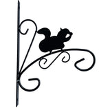 Squirrel hanging basket bracket