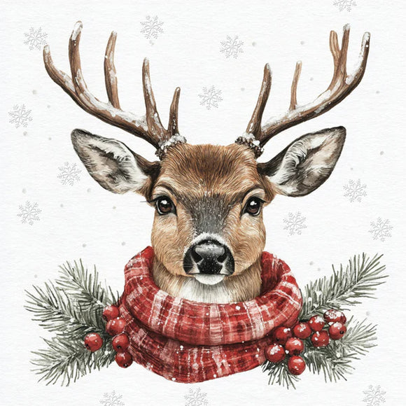 Festive Stag Christmas napkins