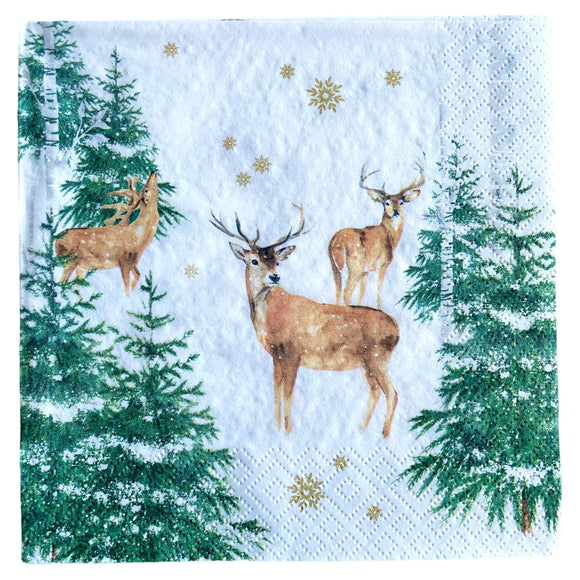 Christmas Napkins Forest Stags Serviette