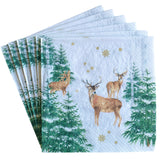 6 Christmas Napkins Forest Stags Serviette