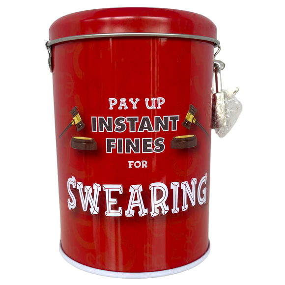 Swearing novelty fine tin money box