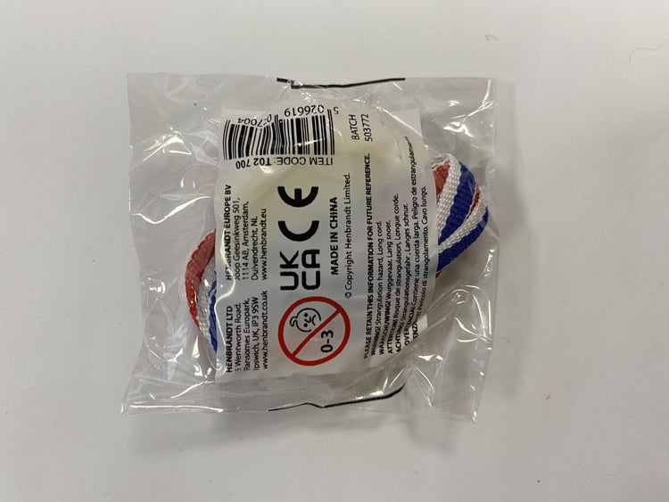 Plastic packaging with a label on a white background