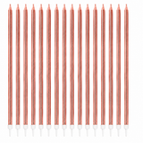 Tall Cake Candle Toppers Rose Gold Extra Long 18cm Birthday Cake Decoration