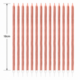 16 Extra Tall Candles & Holders 18cm Birthday Party Cake Topper Decoration Pick