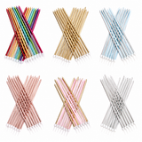 16 Extra Tall Candles & Holders 18cm Birthday Party Cake Topper Decoration Pick