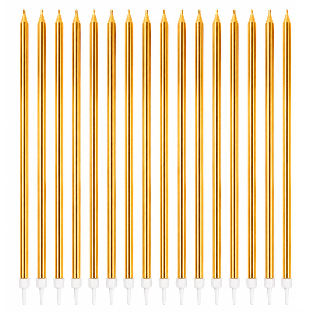 Tall Cake Candle Toppers Gold Extra Long 18cm Birthday Cake Decoration Display