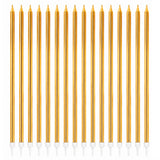 Tall Cake Candle Toppers Gold Extra Long 18cm Birthday Cake Decoration Display
