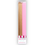 16 Extra Tall Candles & Holders 18cm Birthday Party Cake Topper Decoration Pick