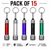 15x LED Torches Bright White Keyring Emergency Camping Mini Night Light Bulk Buy