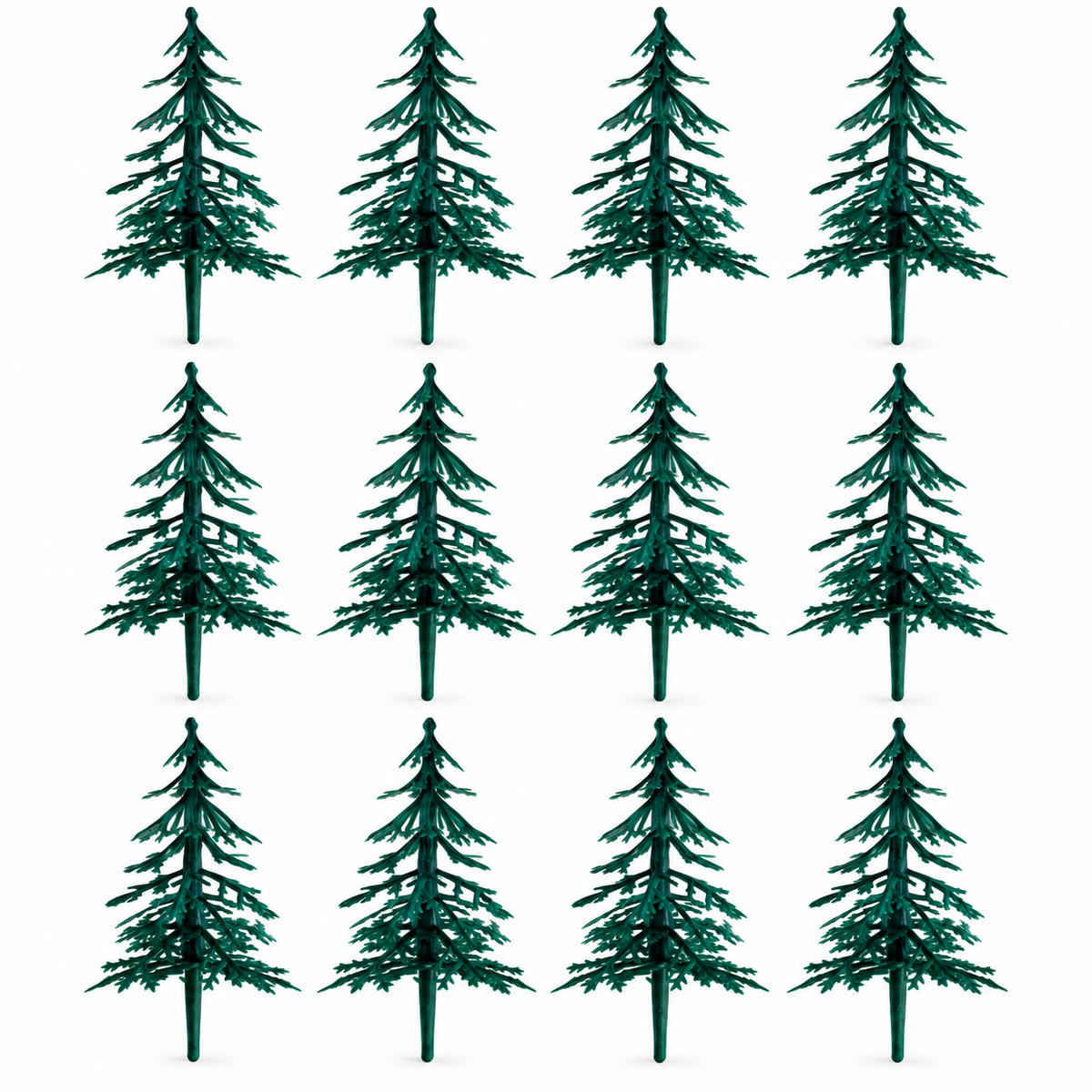 Fir Tree Christmas Cake Topper Decoration Forest Scene Cake Dislay