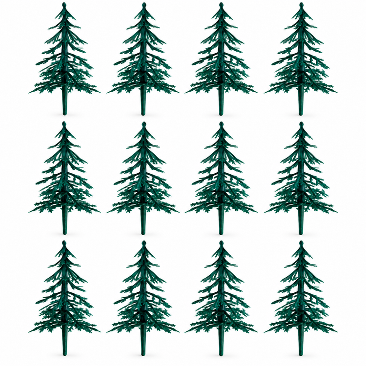 Fir Tree Christmas Cake Topper Decoration Forest Scene Cake Dislay