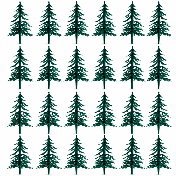 Fir Tree Christmas Cake Topper Decoration Forest Scene Cake Dislay