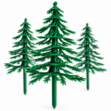 Fir Tree Christmas Cake Topper Decoration Forest Scene Cake Dislay