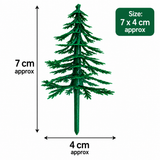 Fir Tree Christmas Cake Topper Decoration Forest Scene Cake Dislay