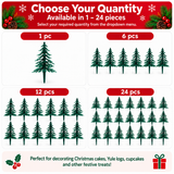 Fir Tree Christmas Cake Topper Decoration Forest Scene Cake Dislay