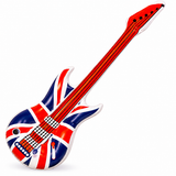 Inflatable Union Jack Guitar 106cm Blow Up Air Guitar Fancy Dress Party Prop