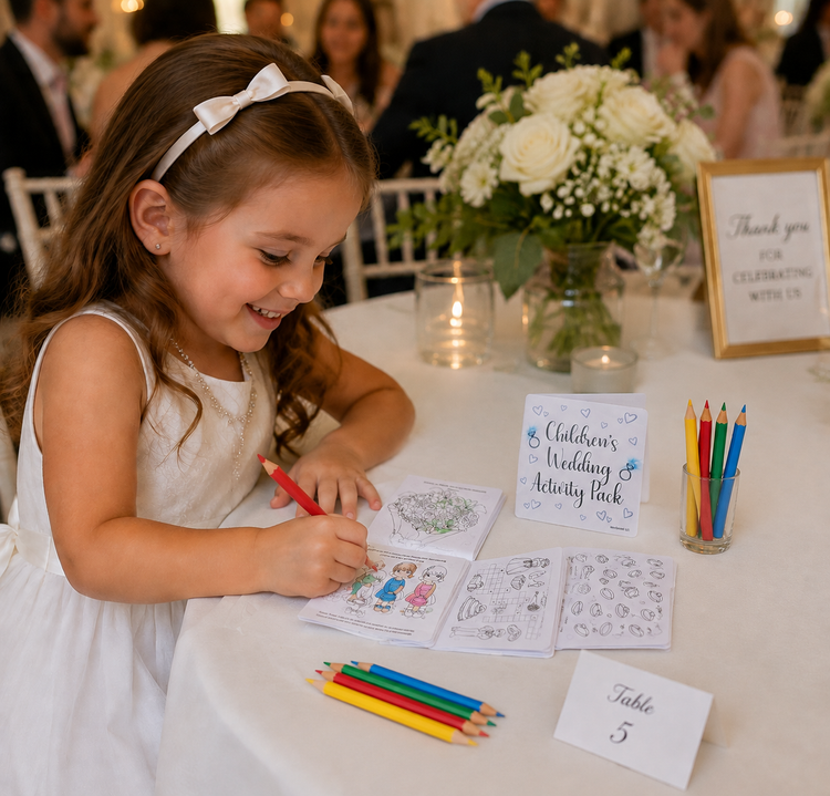Wedding Activity Pack For Kids - Games Puzzles Colouring Party Favour Bag Filler