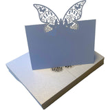 Butterfly place cards white