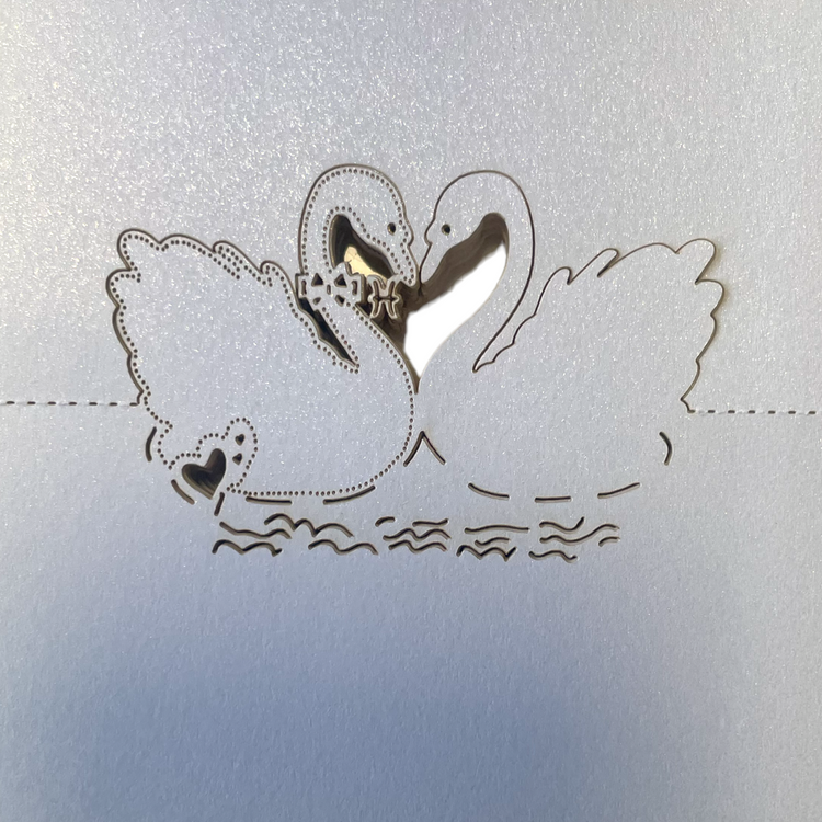 Swan Place Cards for Wedding Guest Names or Table Numbers