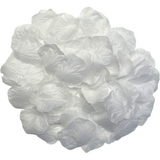 White silk artificial rose petals