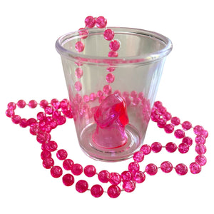 Hen Party Shot Glass with necklace