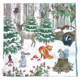 Christmas Napkins Woodland animal tableware