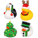 12x Christmas Rubber Duck Bath Toys Party Gift Prizes Xmas Theme Fun Decorations