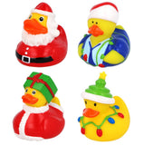 12x Christmas Rubber Duck Bath Toys Party Gift Prizes Xmas Theme Fun Decorations