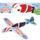 Christmas-themed glider with Santa Claus design on a festive background
