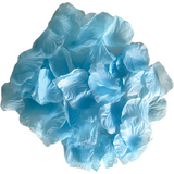 Blue silk artificial rose petals