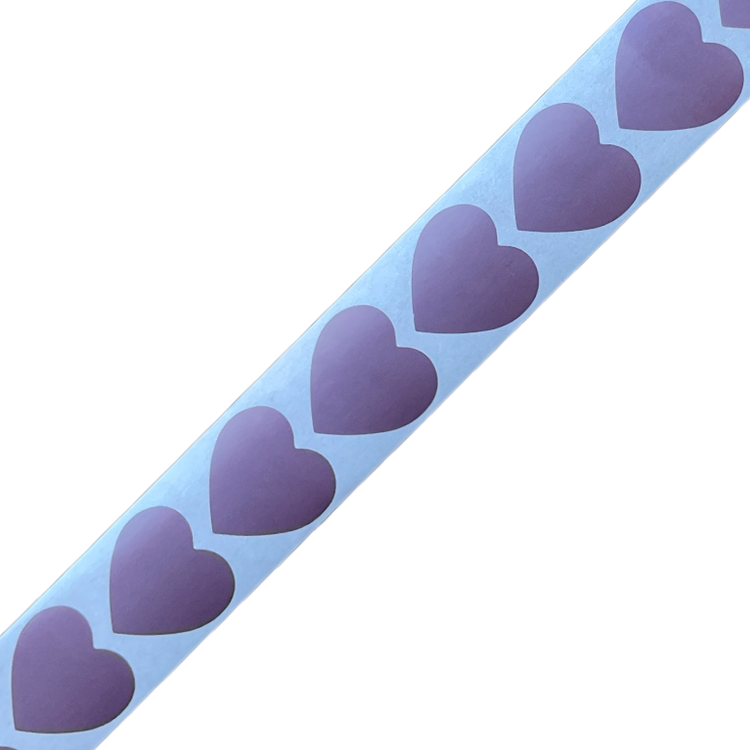 2.5cm Scratch off heart stickers in rose gold